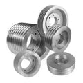 2-Groove Motor Pulley for B-Belt (6.2" Diameter) - Standard Duty SDS Mount